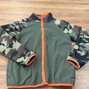 Crazy 8 Green and Orange Camo Kids Jacket
